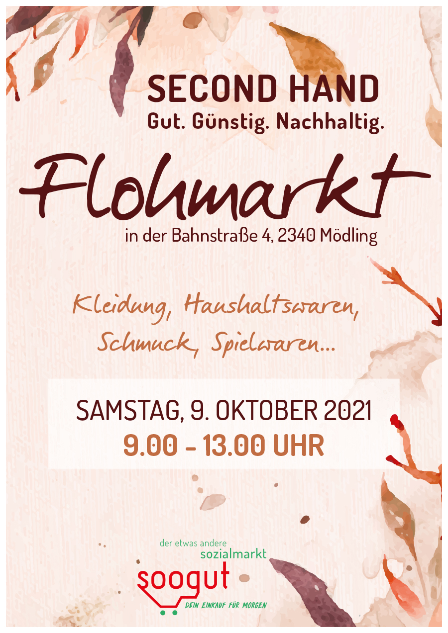 Flohmarkt im soogut-Sozialmarkt Mödling