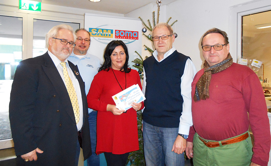 Von Links nach rechts:Wagner Wolfgang, Helmut Hürner, Inge Höblinger, Raimund Mayr und Manfred Fichtinger 