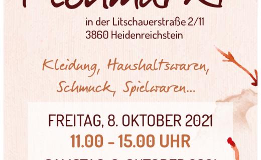Flohmarkt im soogut-Sozialmarkt Heidenreichstein am Freitag 8.Oktober und Samstag 9.Oktober 2021
