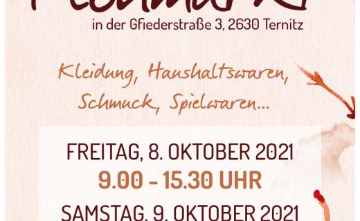 Flohmarkt im soogut-Sozialmarkt in Ternitz am Freitag 8.Oktober und Samstag 9.Oktober 2021