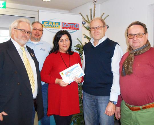 Von Links nach rechts:Wagner Wolfgang, Helmut Hürner, Inge Höblinger, Raimund Mayr und Manfred Fichtinger 