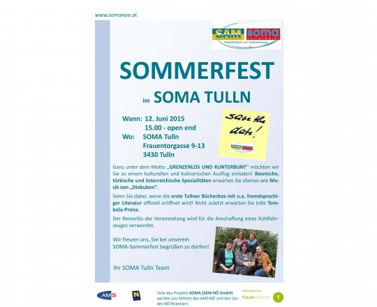 Einladung Tullner SOMA Sommerfest